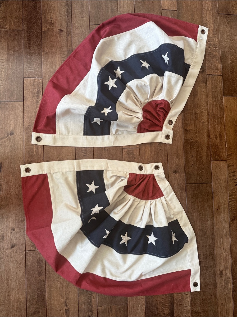 Pottery Barn Heritage American Flag Corner Buntings New! (Two)